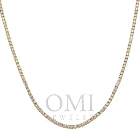 14K GOLD ROUND DIAMOND TENNIS CHAIN 8.72 CT