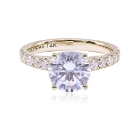 14K YELLOW GOLD DIAMOND ENGAGEMENT RING - SETTING ONLY