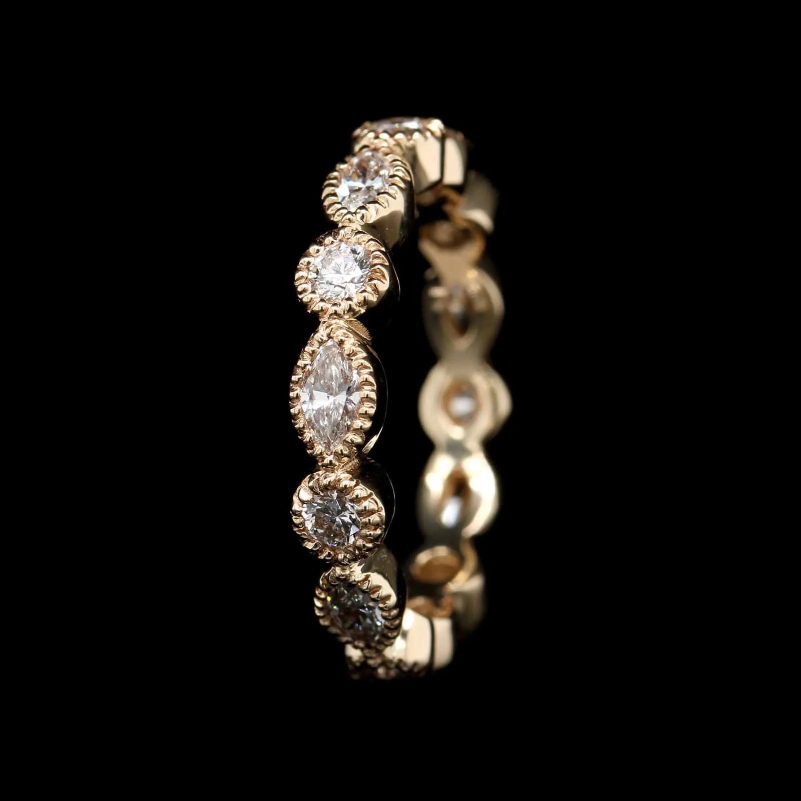 14K Yellow Gold Estate Diamond Eternity Band