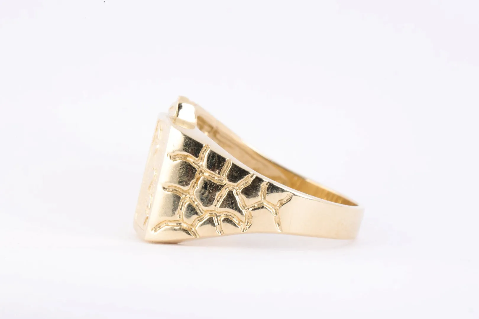 14k Yellow Gold Playing Cards Fashion Ring Size 11 (6.46g.)