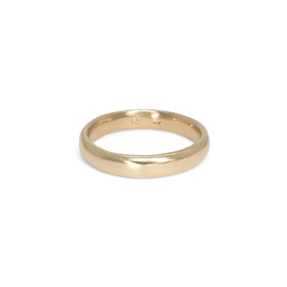 18K Smooth Wedding Band 4mm