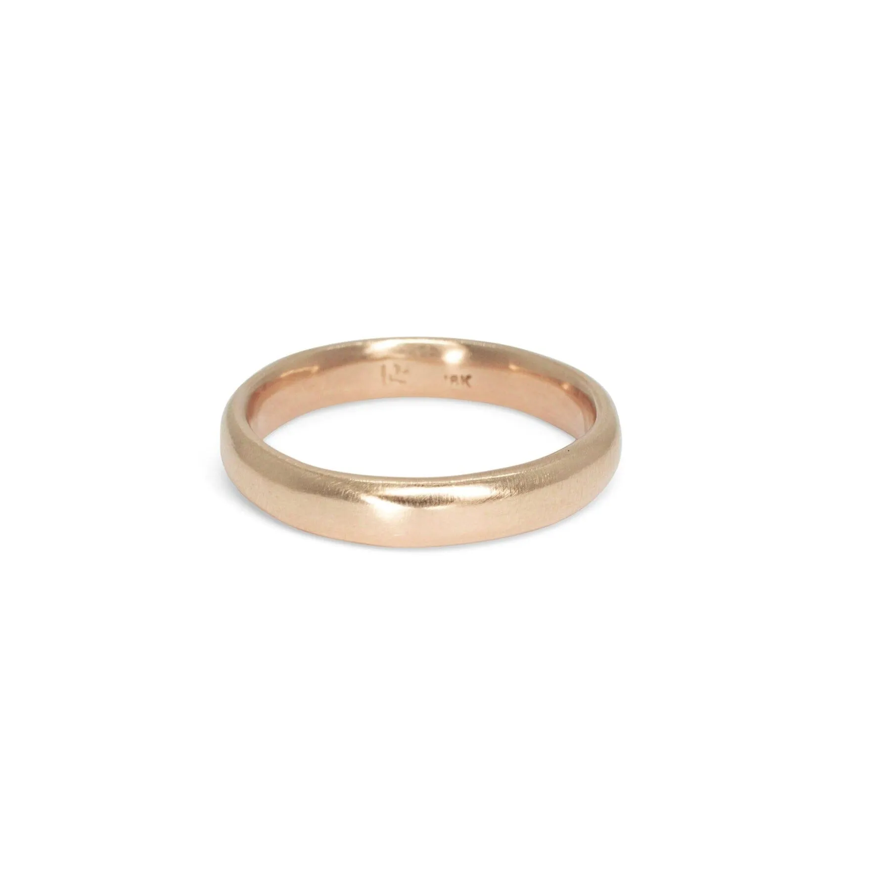 18K Smooth Wedding Band 4mm