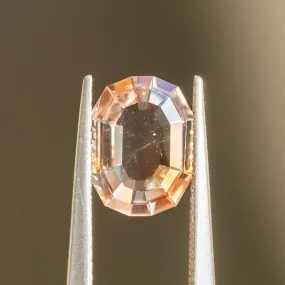 2.17CT PORTRAIT CUT MONTANA SAPPHIRE, SOFT PEACH WITH ORANGE, 9.75X7.45X2.73MM