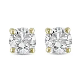 .25CT Diamond Studs 14K Yellow Gold