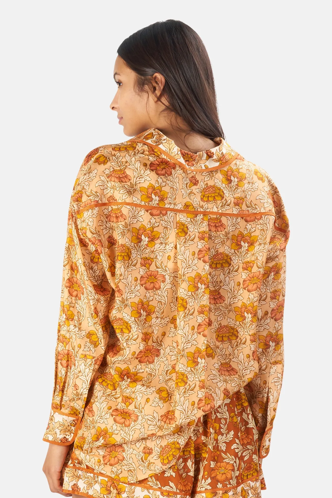 Andie Relaxed Shirt Duty Almond Floral