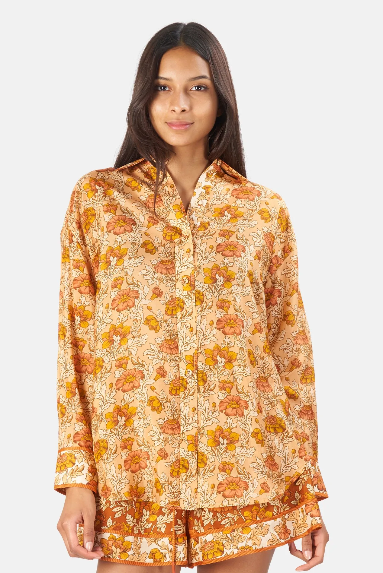 Andie Relaxed Shirt Duty Almond Floral