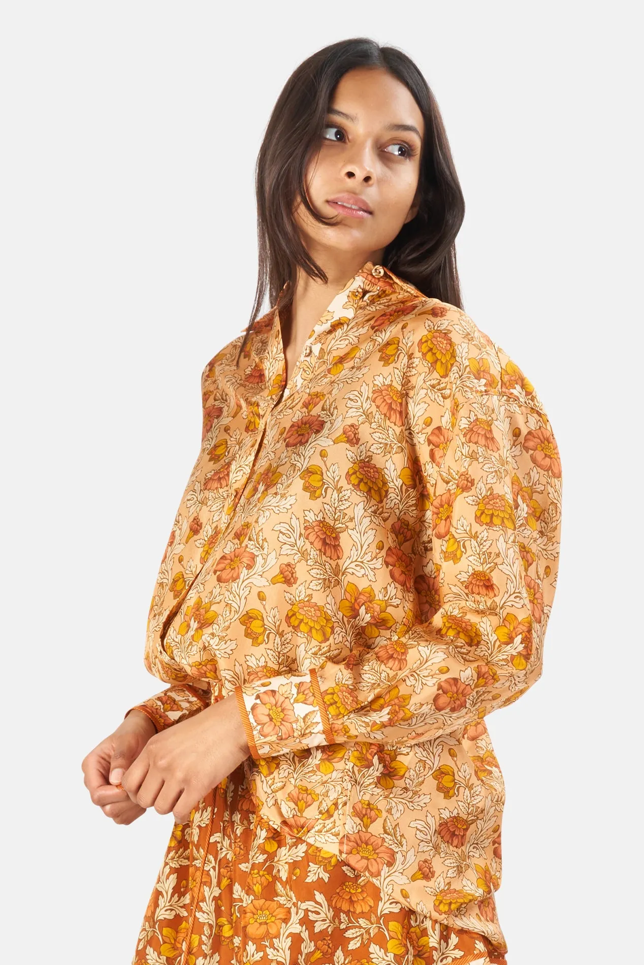 Andie Relaxed Shirt Duty Almond Floral