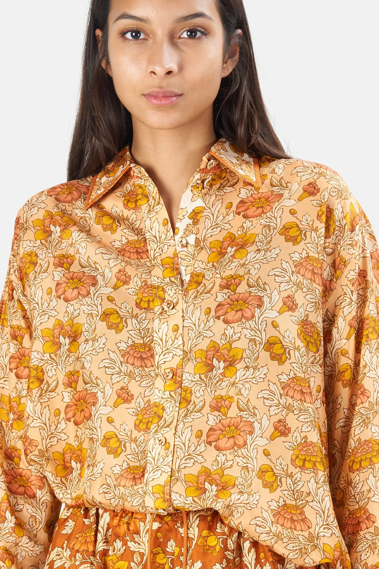 Andie Relaxed Shirt Duty Almond Floral