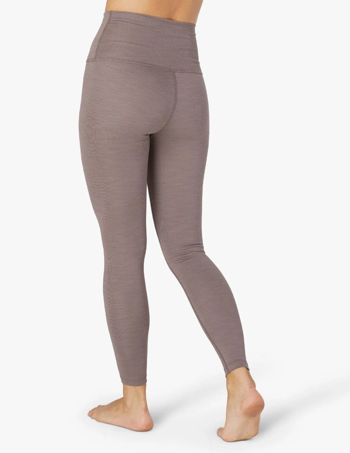 Beyond Yoga Heather Rib High Waisted Leggings Mocha Heather