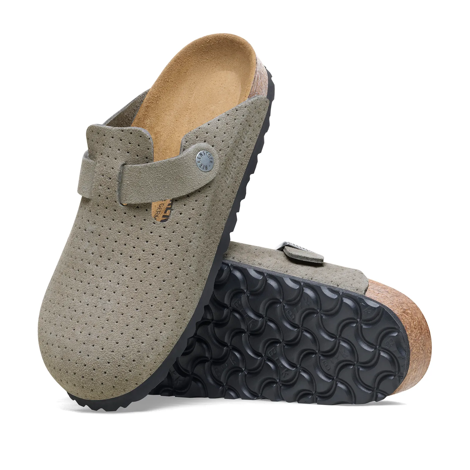 Birkenstock Boston Narrow (Women) - Dotted Stone Coin Suede