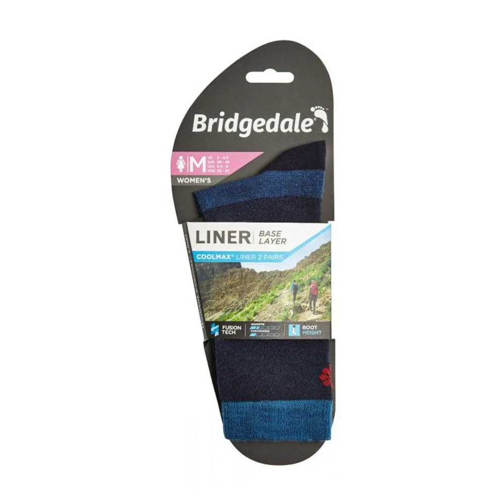 Bridgedale Coolmax Liner Socks Women Blue