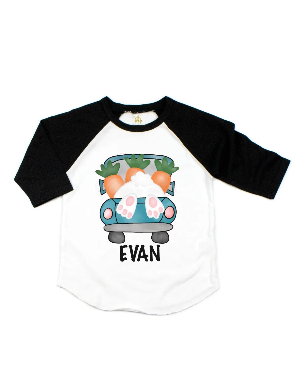 Bunny Truck Kids Raglan Shirt