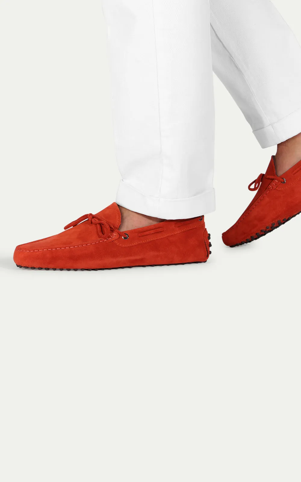 Burnt Red Suede Driving Shoes