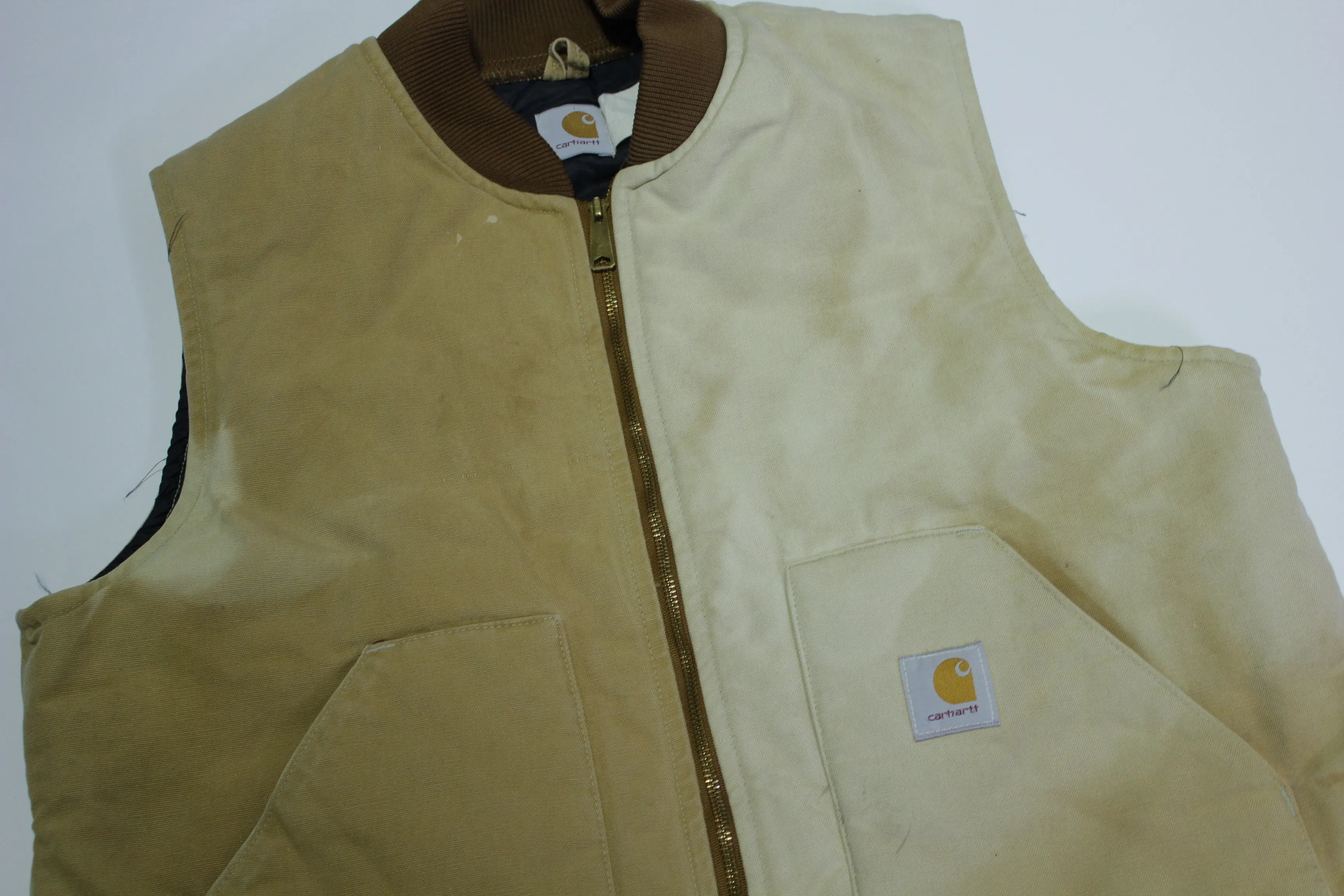 Carhartt VQ186 Duck Canvas Quilt Lined Union Made in USA Arctic Insulated Vest