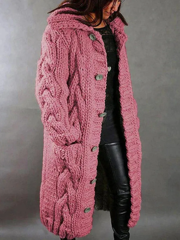 Cozy Cable Knit Cardigan Sweater for Women