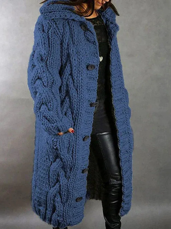 Cozy Cable Knit Cardigan Sweater for Women