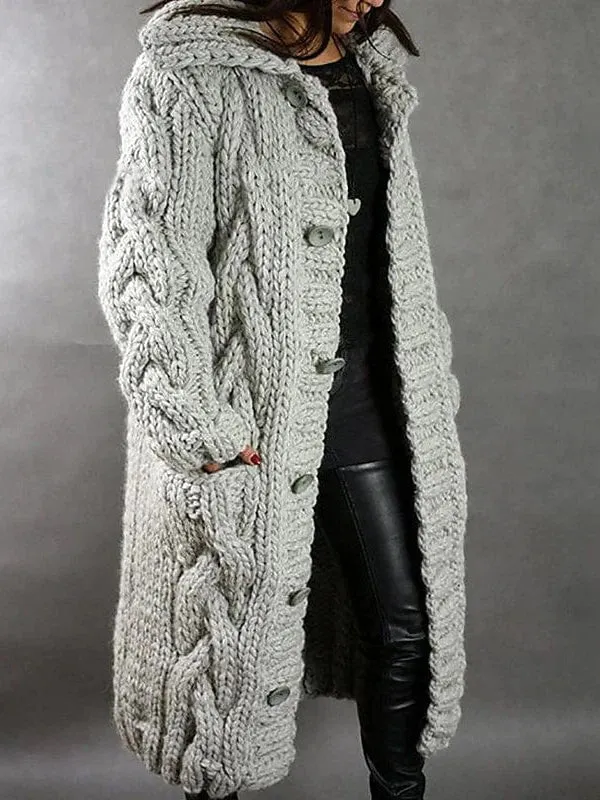 Cozy Cable Knit Cardigan Sweater for Women