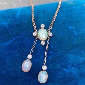 Edwardian Opal & Diamond Necklace