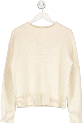 EVERLANE Cream Organic Cotton Sweater UK S