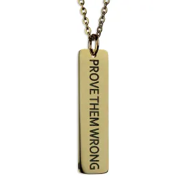 Flat Bar Necklace - Gold