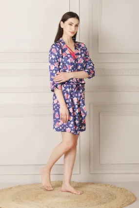 Floral Print Short Nightgown set