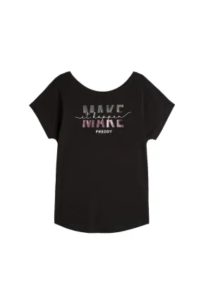 Freddy women's short sleeve t-shirt S4WTEET4 N black