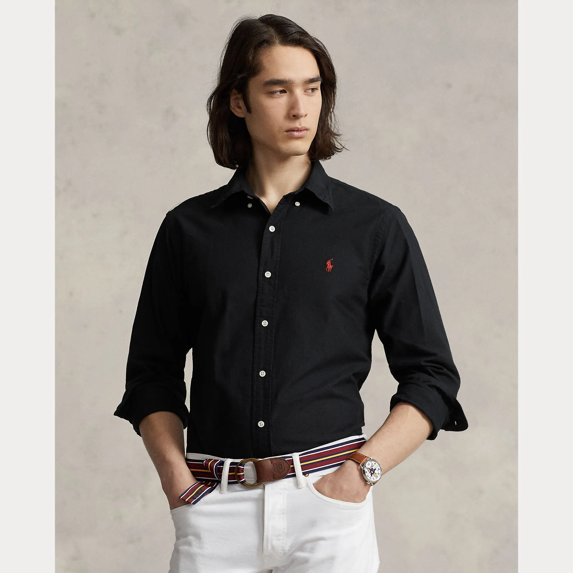 GARMENT-DYED OXFORD SHIRT