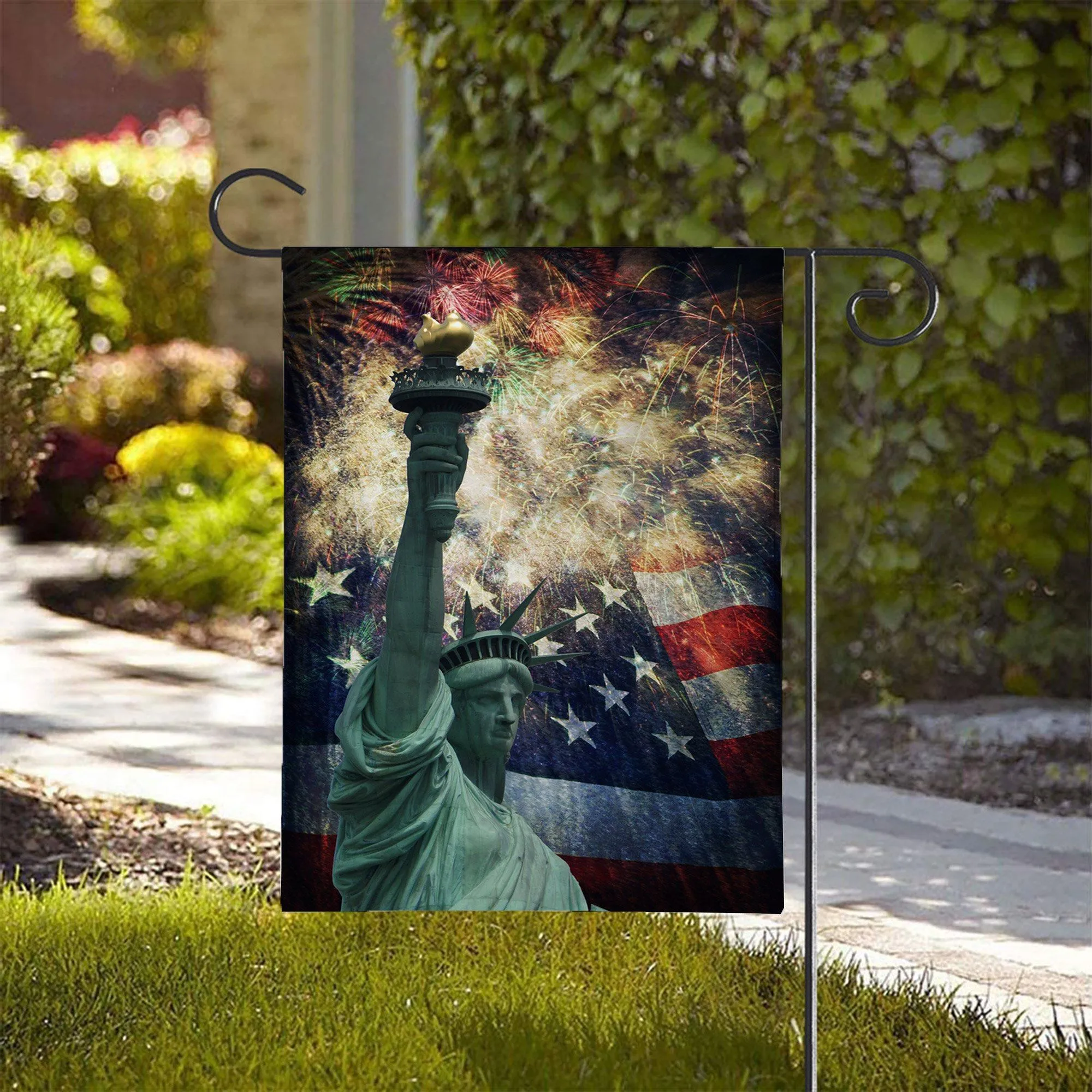 Gearhuman 3D Independence Day Statue Of Liberty Custom Flag