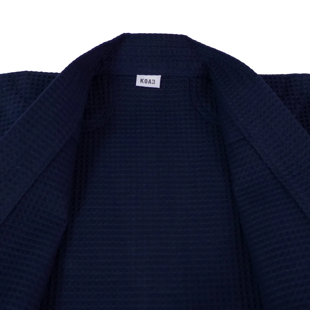 'Honeycomb' Navy Poly/Cotton Kendogi - Jacket