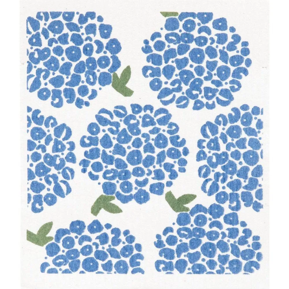 Hortensia Blue Eco-Friendly blu Sponge Cloth - Set of 2