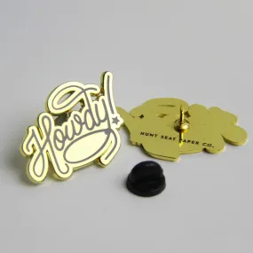 Hunt Seat Paper Co. Howdy! Pony Pin in Yellow