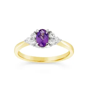 Irisa by Martin Binder Amethyst & Diamond Accent Ring