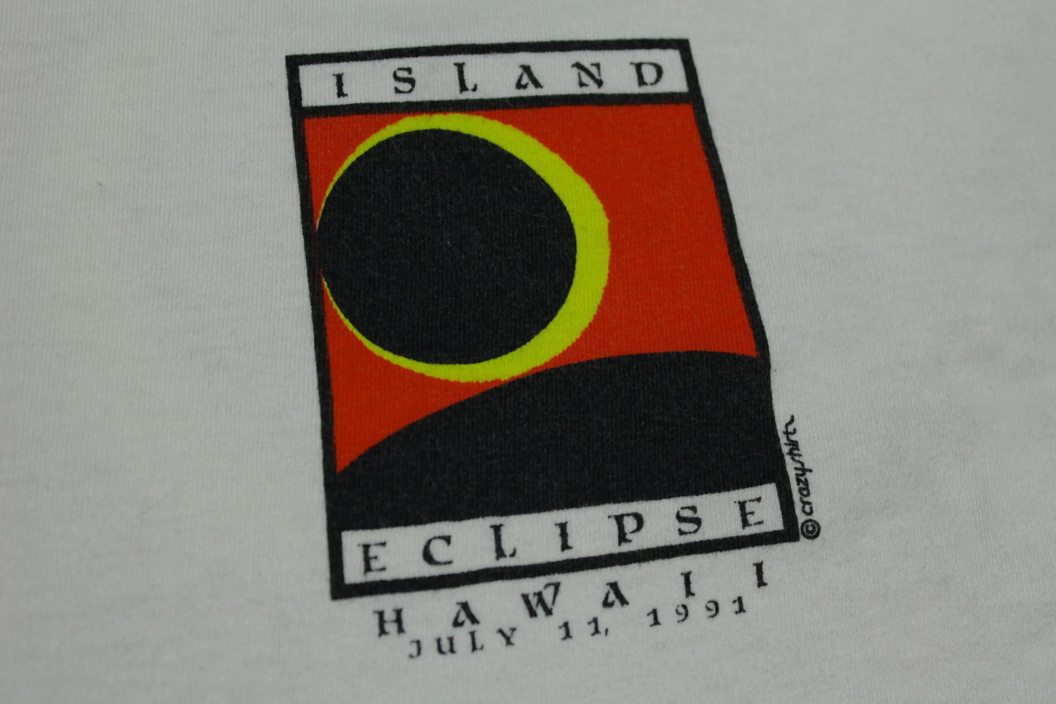 Island Eclipse Hawaii 1991 Vintage 90's USA Crazy Shirts T-Shirt