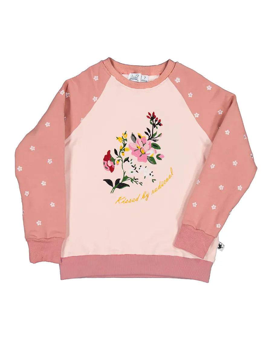 Kissed - Flora Raglan Crew