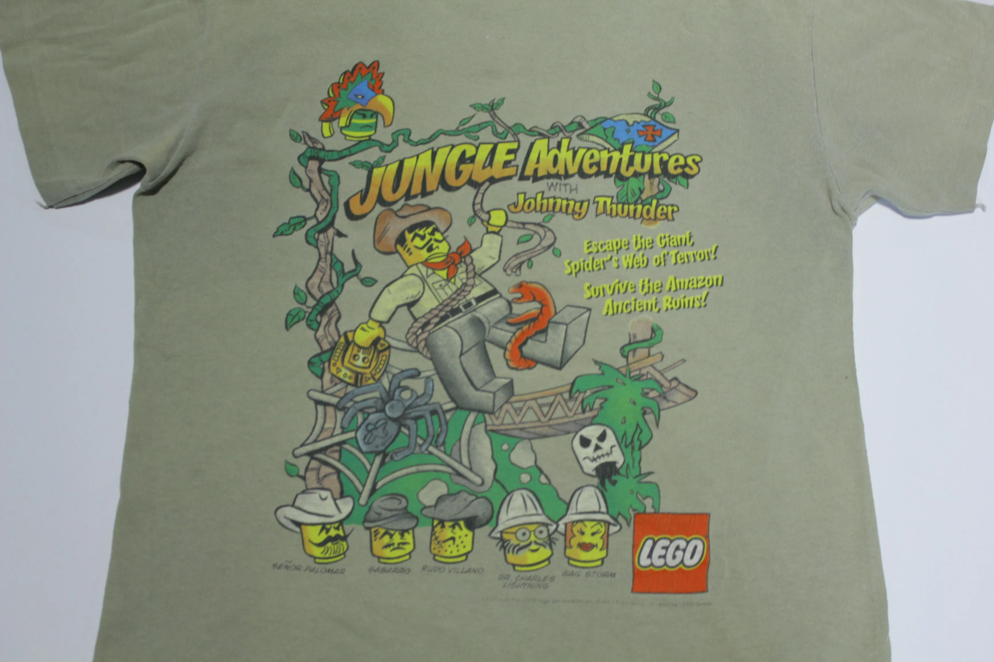 Lego Vintage 1998 Jungle Adventures w/ Johnny Thunder 90's Licensed Character T-Shirt