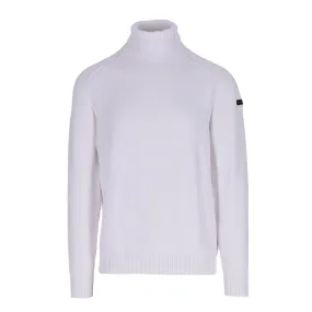 Maglione RRD Knit Cotton Plain Turtleneck Bianco