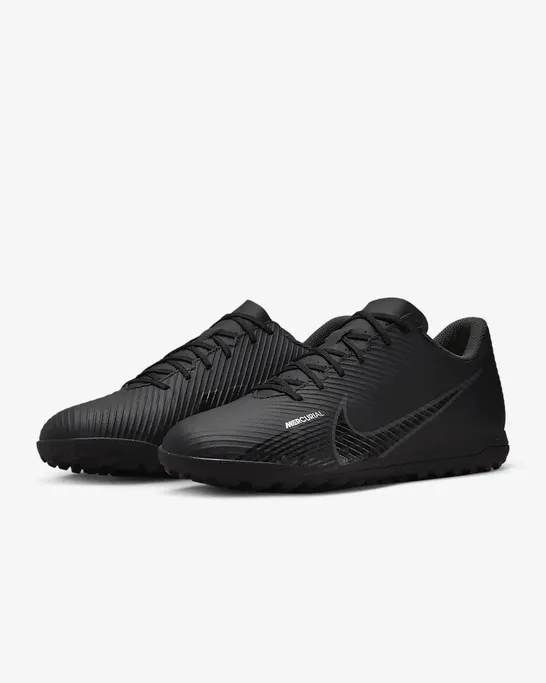 Nike men's soccer shoe Mercurial Vapor 15 Club Turf DJ5968 001 black-yellow-dark gray