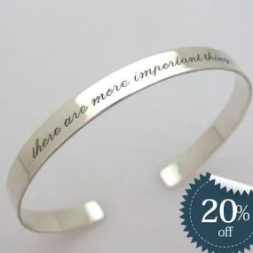 Personalized Skinny Silver Bracelet