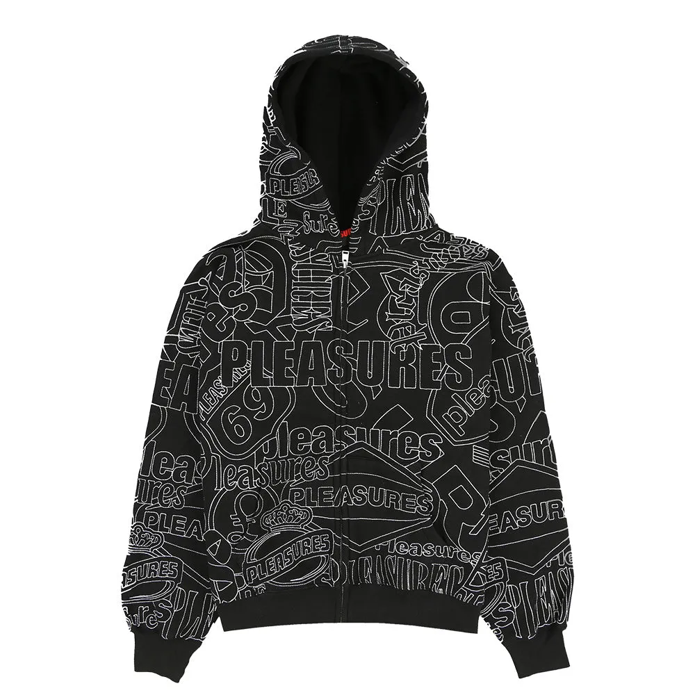 Pleasures Signal Zip Up Hoodie