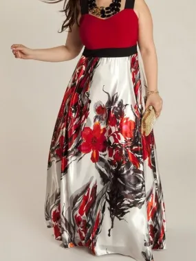 Plus Size Floral Maxi Dress