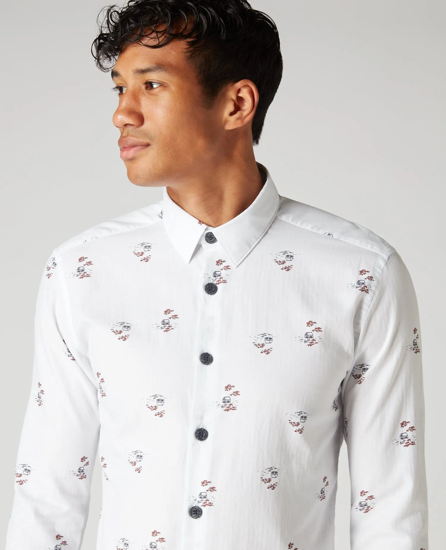 REMUS UOMO Ashton Slim Fit Printed Shirt - New AW20