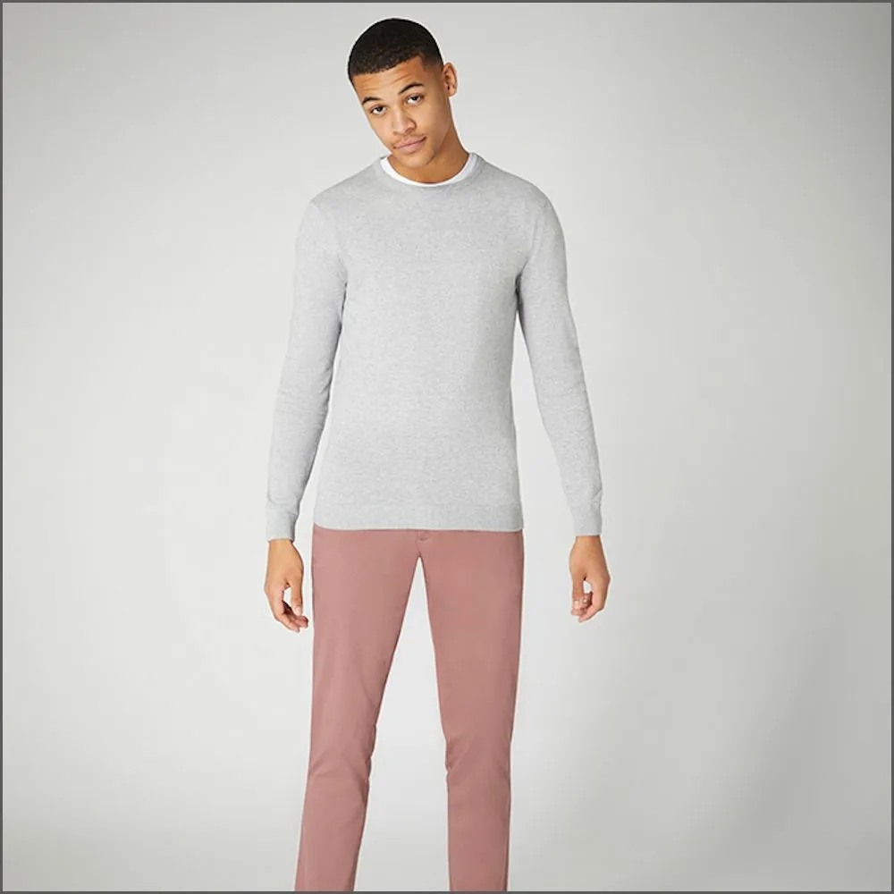 Remus Uomo Cotton Grey Crew Neck Sweater>>