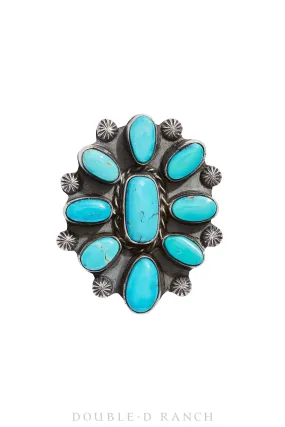 Ring, Cluster, Turquoise, Hallmark, Contemporary, 1102