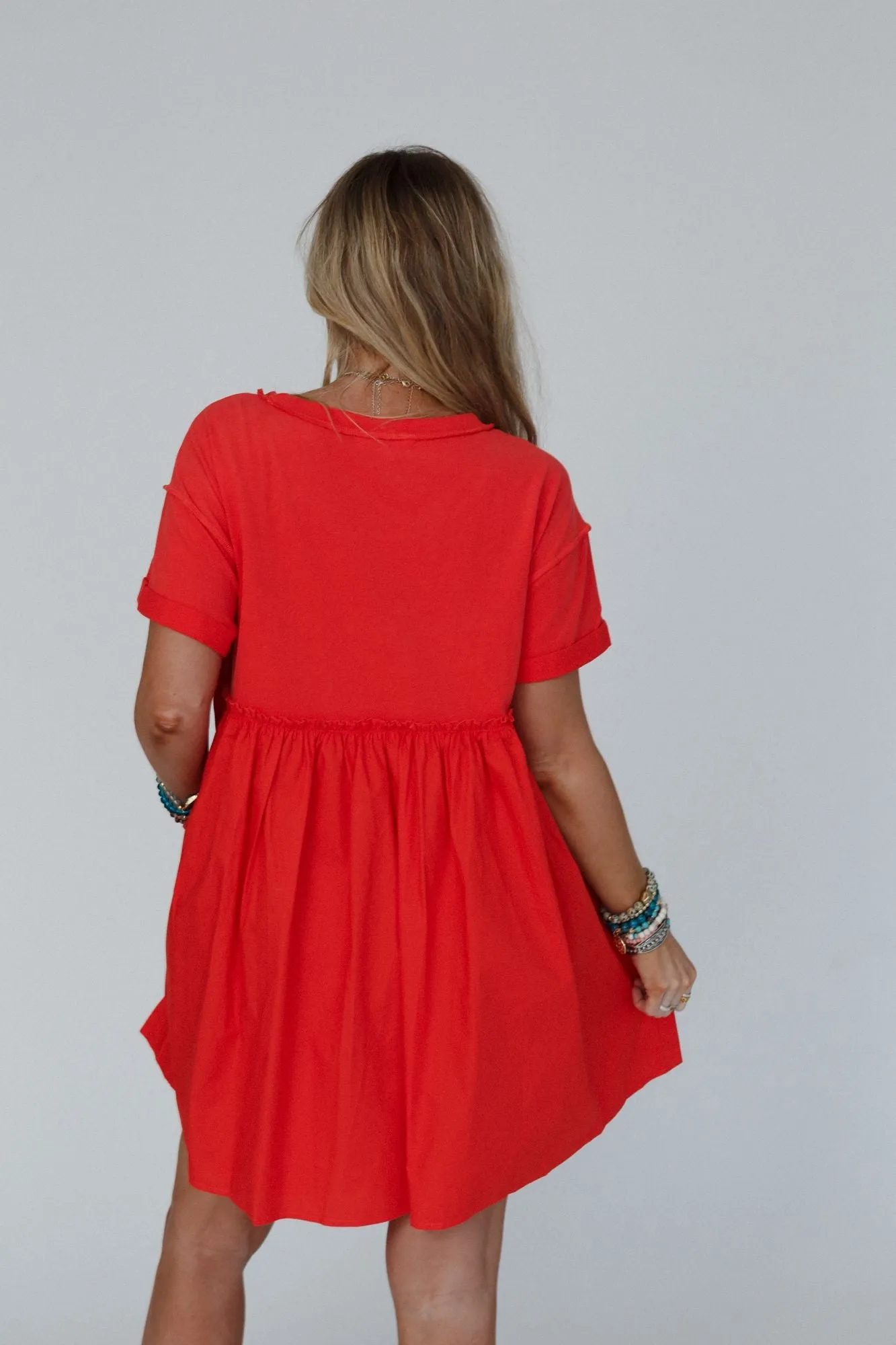 Sweetheart Breeze Tee Dress - Orange