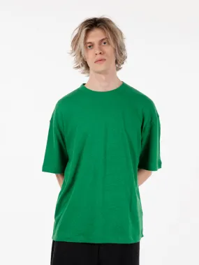 T-shirt lino e cotone verde