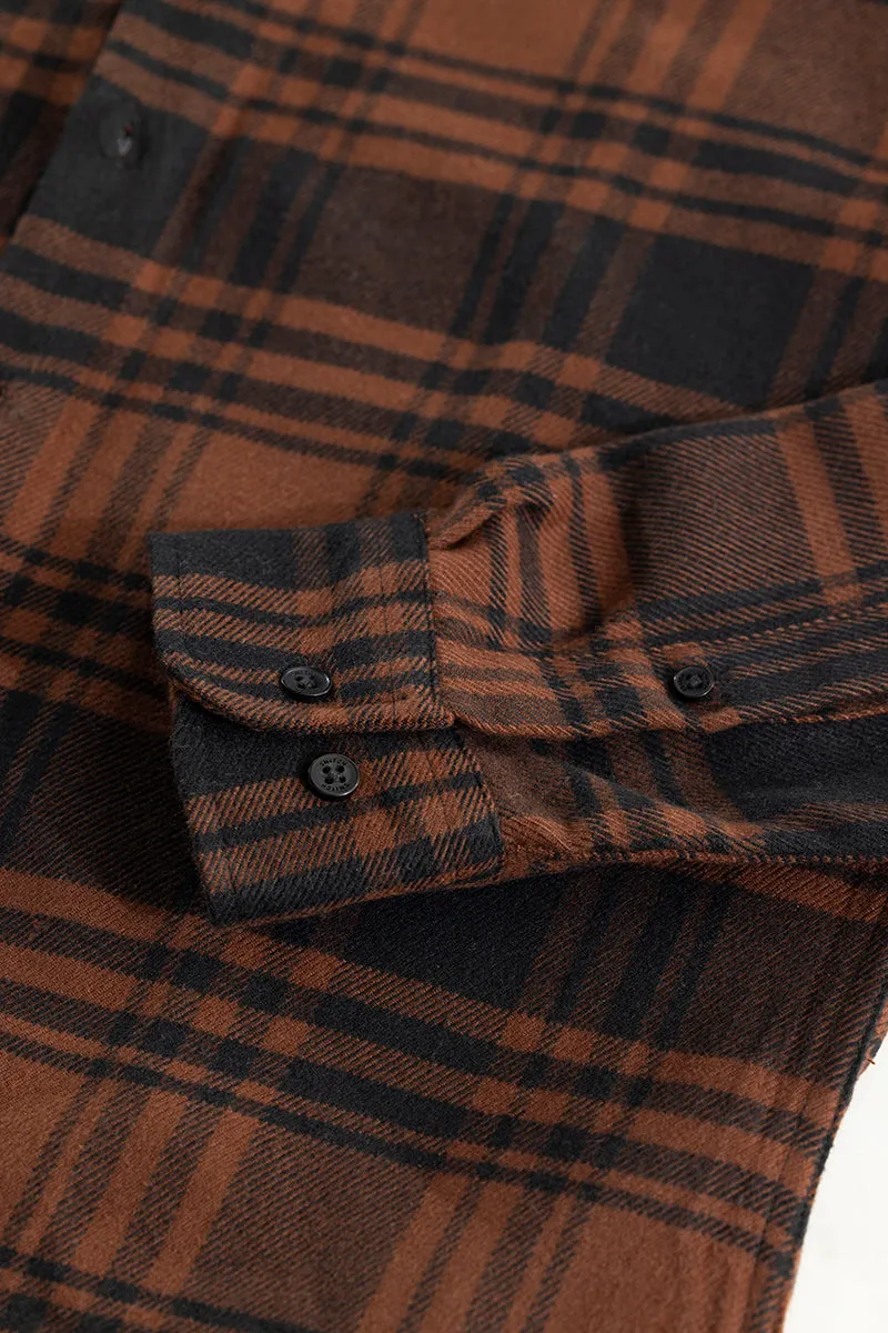 Tartan Grid Brown Checks Shirt