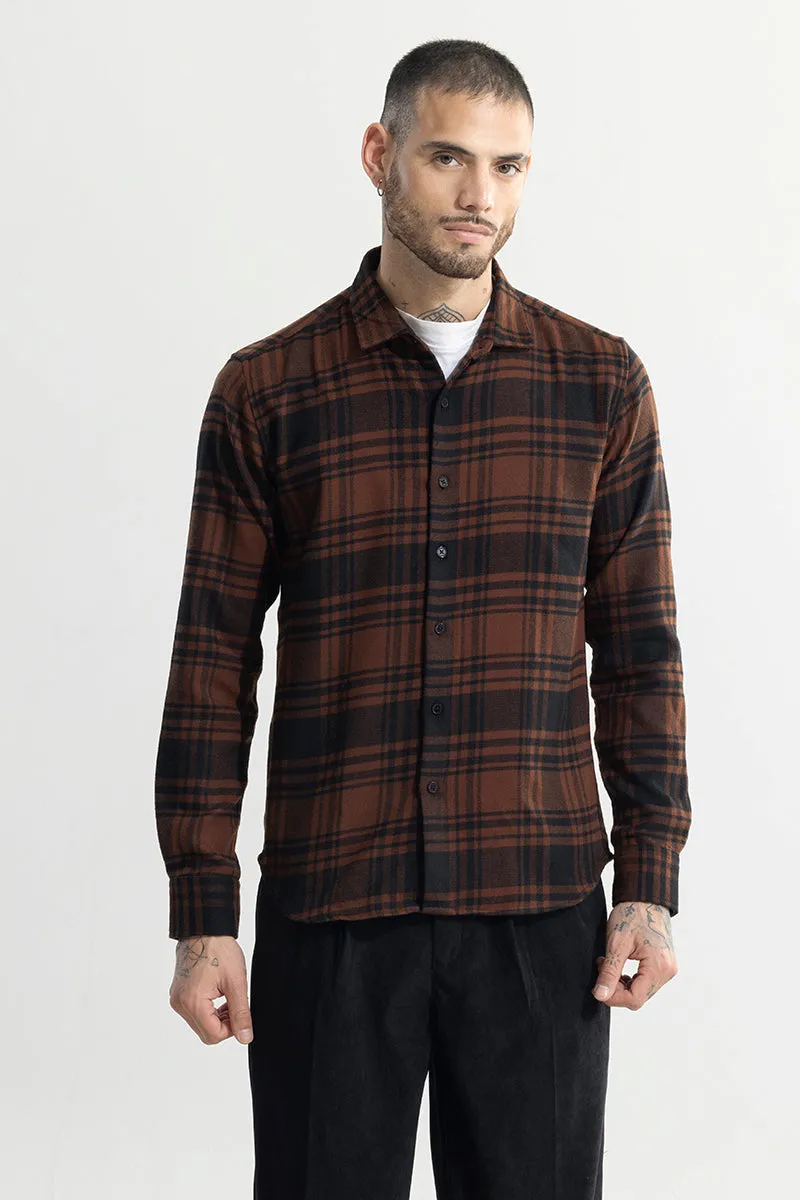 Tartan Grid Brown Checks Shirt