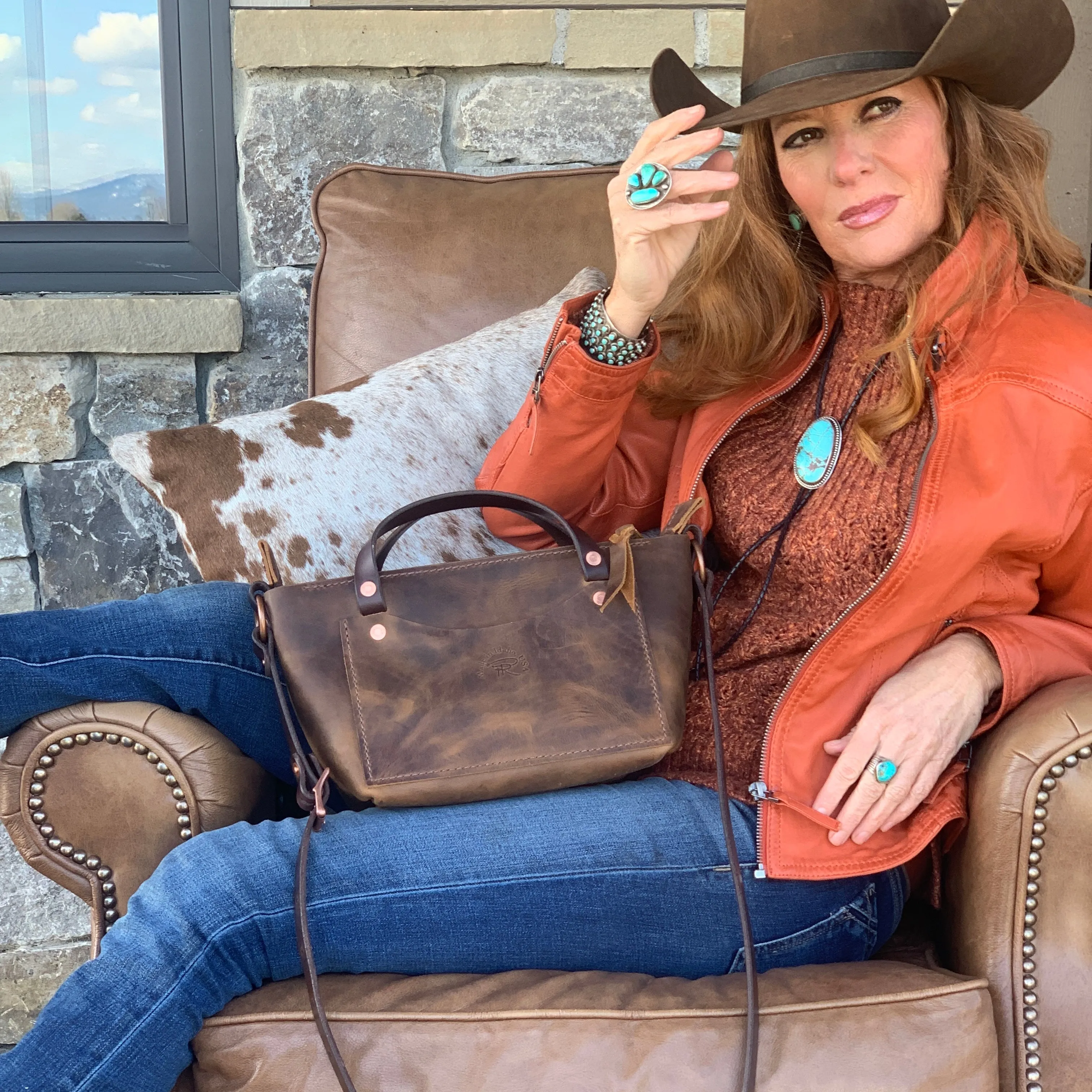 The Stillwater Brown Crossbody Purse -Tote