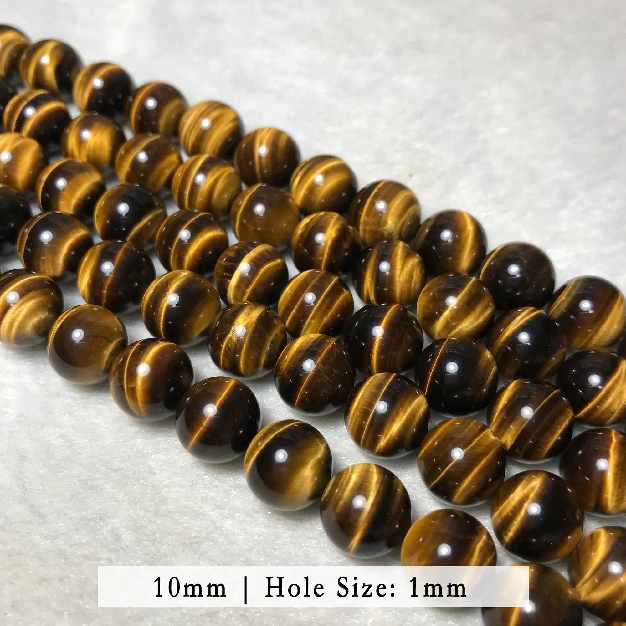 Top Grade 6-14mm Brown Tiger Eye Round Bead Strands for DIY Jewelry Project