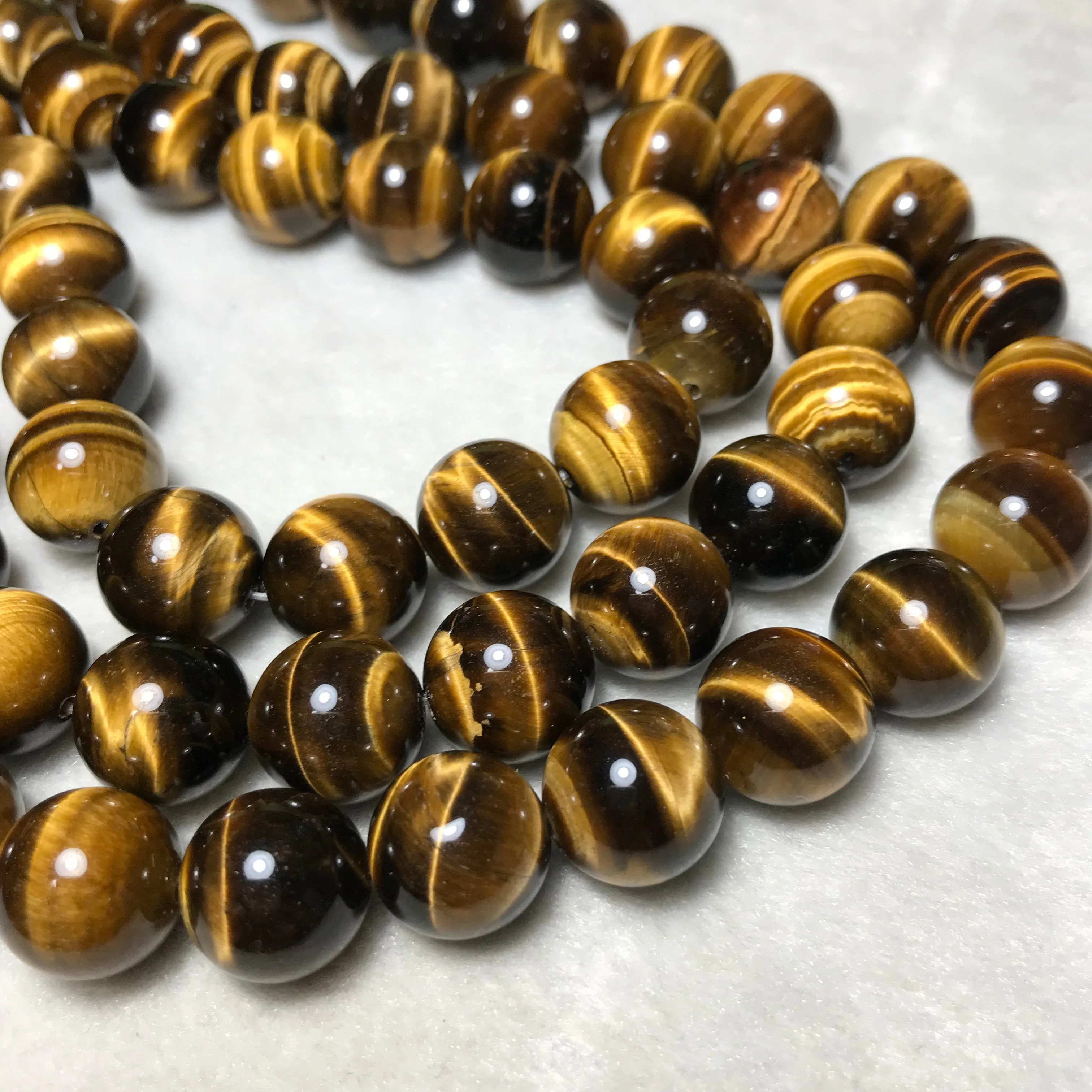 Top Grade 6-14mm Brown Tiger Eye Round Bead Strands for DIY Jewelry Project